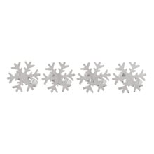 Silver Carol Snowflake Napkin Rings (Set of 4)